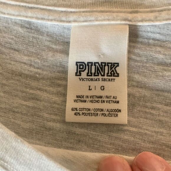 PINK Sequined Tee Shirt - Picture 3 of 4